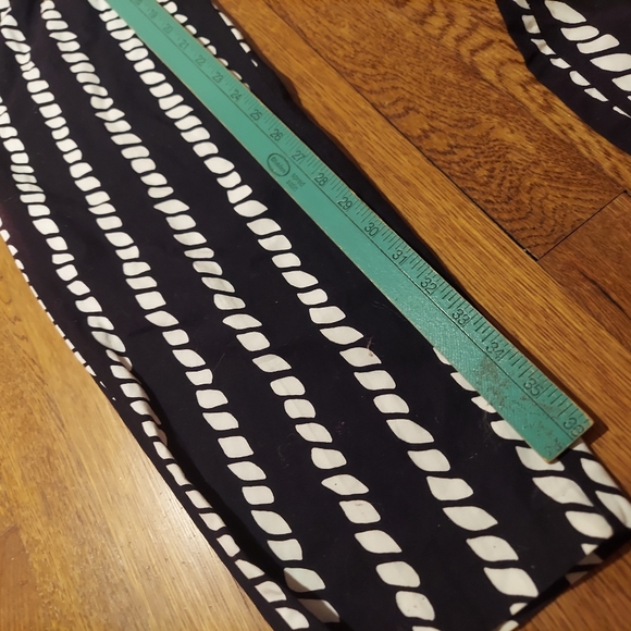 SIGNATURE BY JERELL High-waisted Vtg black and white Design Trousers Pants - Picture 6 of 8